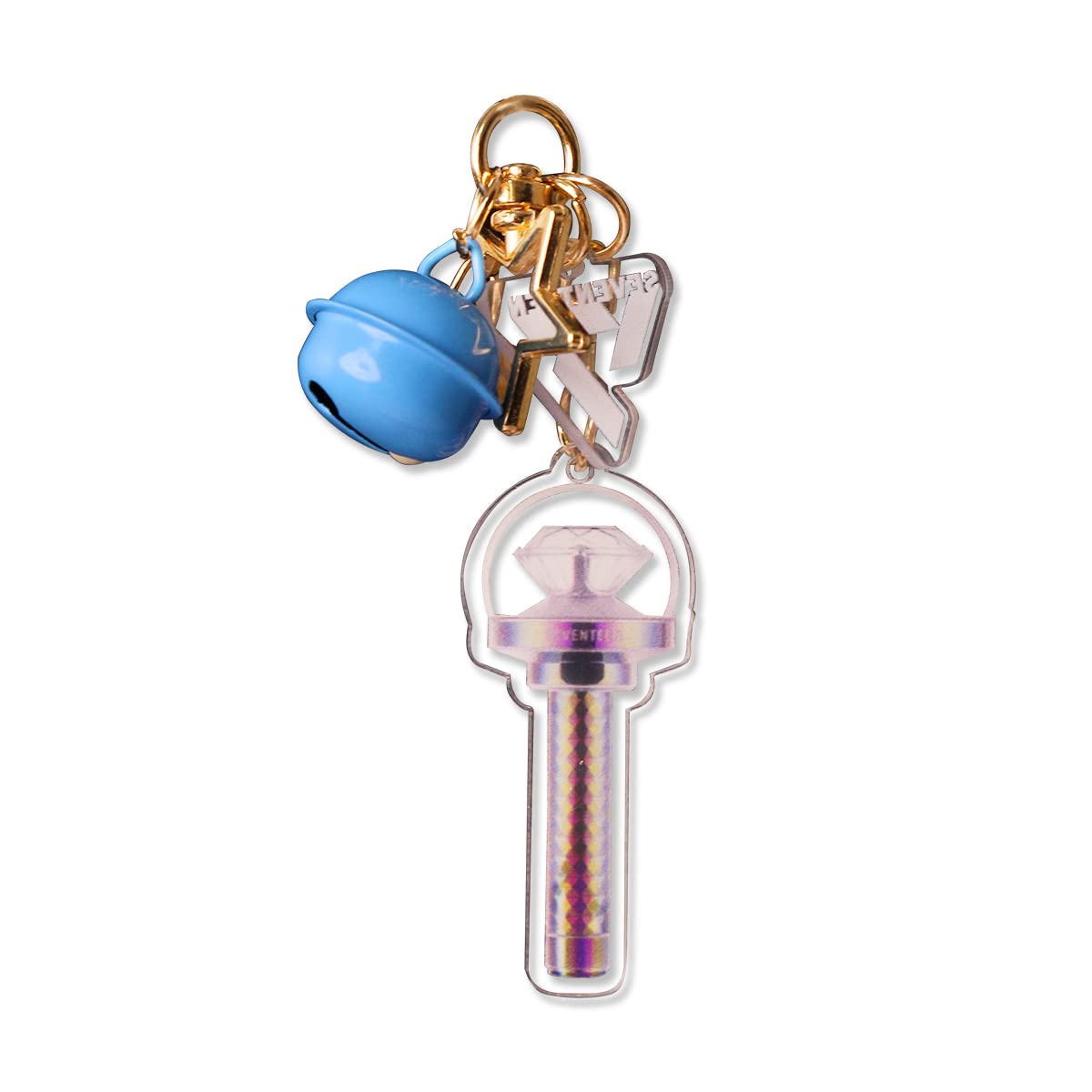 SANNIDHI Seventeen Keychain, K-Pop Bell Pendent Keyring, Gold Acrylic Seventeen Icon Keychains Merchandise Fans Gift Key Rings for Car, Purse, Backpack SANNIDHI Seventeen Keychain, K-Pop Bell Pendent Keyring, Gold Acrylic Seventeen Icon Keychains Merchandise Fans Gift Key Rings for Car, Purse, Backpack